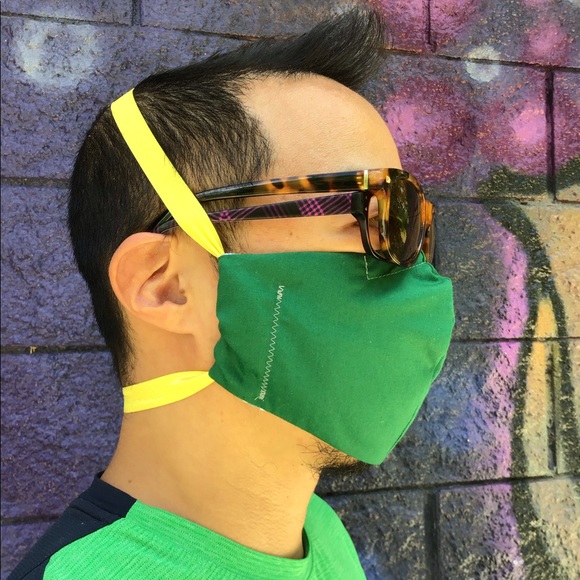 Fabric Face  Mask - Blue washable - Picture 5 of 6